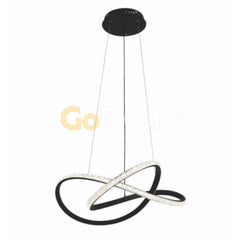 Pendul LED 60cm 104W cu Telecomanda Trinity 3 Tipuri de Lumini Negru