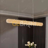 Pendul LED 80cm 40W cu Telecomanda Glow 3 Tipuri de Lumini Auriu