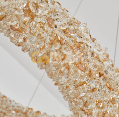 Pendul LED 80cm 40W cu Telecomanda Glow 3 Tipuri de Lumini Auriu