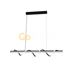 Pendul LED 80cm 94W cu Telecomanda Trinity 3 Tipuri de Lumini Negru
