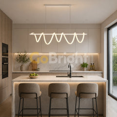 Pendul LED 90cm 94W cu Telecomanda Trinity 3 Tipuri de Lumini Alb