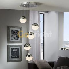 Pendul LED Diametru 30cm 120W cu Telecomanda Crystal 3 Tipuri de Lumini Argintiu