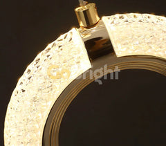 Pendul LED Diametru 40cm 140W cu Telecomanda Trinity 3 Tipuri de Lumini Auriu