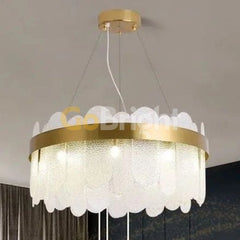 Pendul LED Diametru 40cm 60W Cristal cu Telecomanda Spino 3 Tipuri de Lumini Auriu