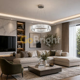 Pendul LED Diametru 40cm 64W Cristal cu Telecomanda Crystal 3 Tipuri de Lumini Argintiu