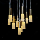 Pendul LED Diametru 40cm 80W cu Telecomanda Trinity 3 Tipuri de Lumini Auriu