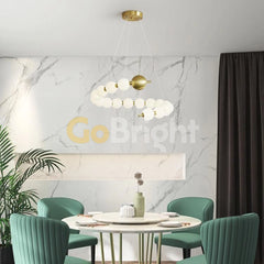 Pendul LED Diametru 48cm 24W cu Telecomanda Trinity 3 Tipuri de Lumini Auriu