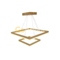 Pendul LED Diametru 50 + 30cm 112W cu Telecomanda Urban 3 Tipuri de Lumini Auriu