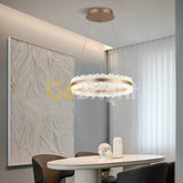 Pendul LED Diametru 50cm 144W Trinity Telecomanda 3 Tipuri de Lumini Maro