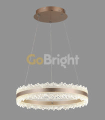 Pendul LED Diametru 50cm 144W Trinity Telecomanda 3 Tipuri de Lumini Maro