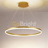 Pendul LED Diametru 50cm 70W cu Telecomanda Raven 3 Tipuri de Lumini Auriu