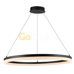 Pendul LED Diametru 50cm 70W cu Telecomanda Raven 3 Tipuri de Lumini Negru