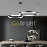Pendul LED Diametru 60 + 40cm 114W cu Telecomanda Raven 3 Tipuri de Lumini Negru