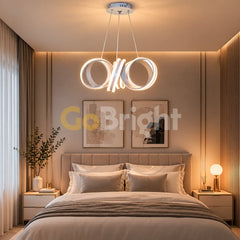 Pendul LED Diametru 60cm 180W cu Telecomanda Trinity 3 Tipuri de Lumini Alb