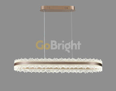 Pendul LED Diametru 90x30cm 200W Trinity Telecomanda 3 Tipuri de Lumini Maro