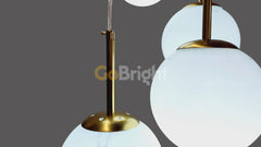 Pendul Moon Reglabil 3xE27 Auriu