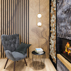 Pendul Jolie Reglabil 2xE14 Auriu