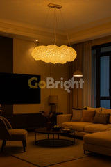 Pendul Norisor Cristale Glow 8xE27 Auriu