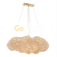 Pendul Norisor Cristale Glow 8xE27 Auriu