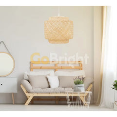Pendul Rustic Bali 1xE27 Diametru 35cm Bambus