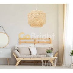 Pendul Rustic Bali 1xE27 Diametru 35cm Bambus