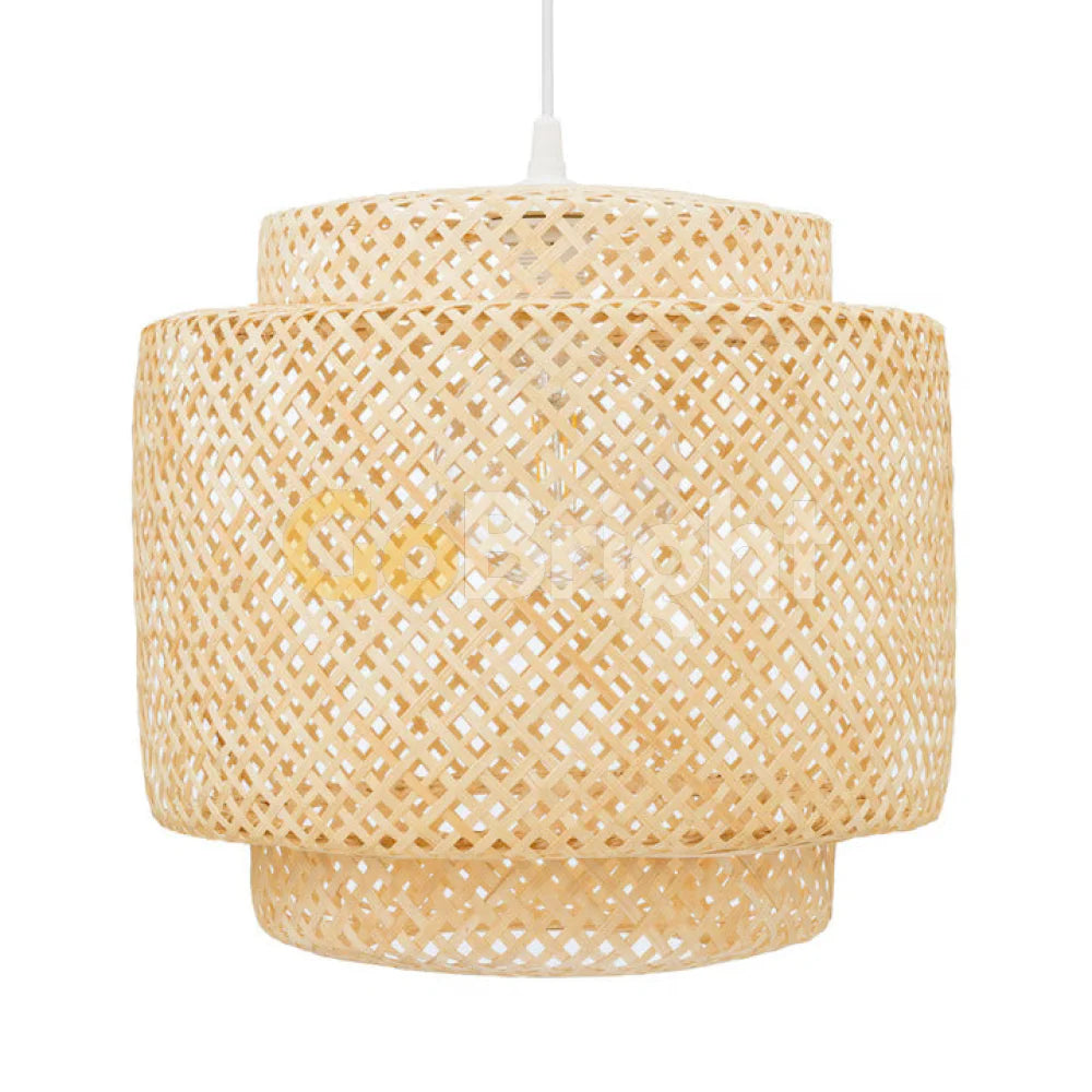 Pendul Rustic Bali 1xE27 Diametru 35cm Bambus