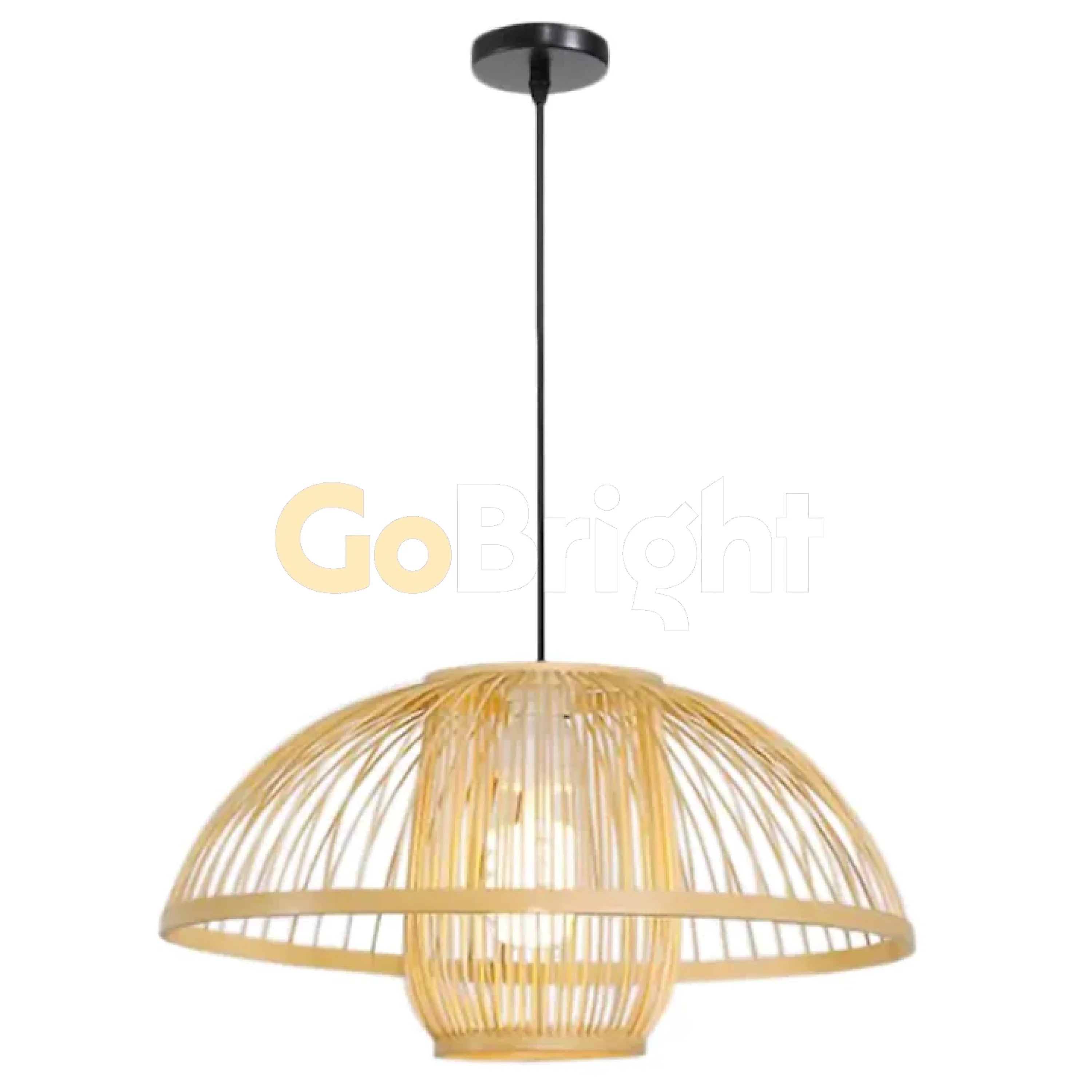 Pendul Rustic Bali 1xE27 Diametru 35cm Bambus