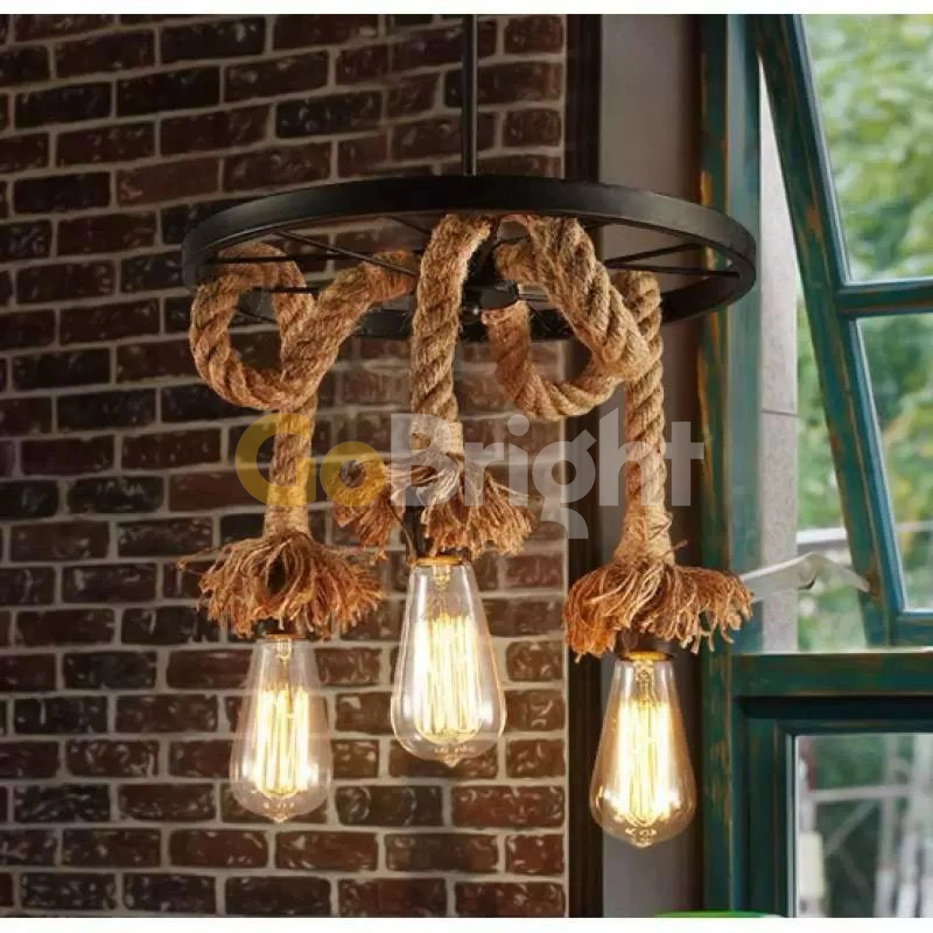 Pendul Rustic Eagle 3xE27 Reglabil Diametru 40cm