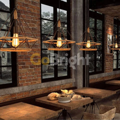 Pendul Rustic Eagle 3xE27 Reglabil Diametru 60cm