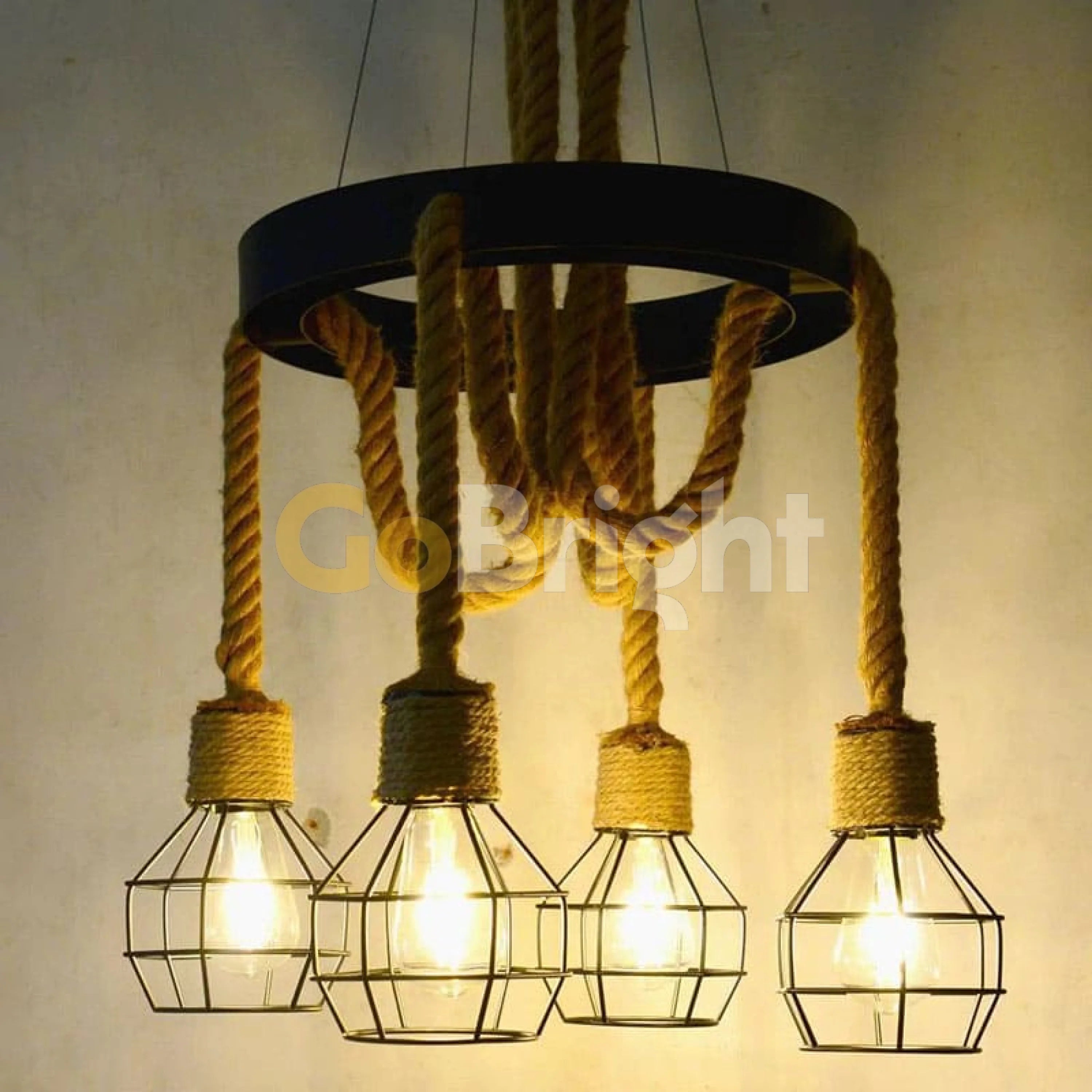 Pendul Rustic Eagle 4xE27 Reglabil Diametru 40cm