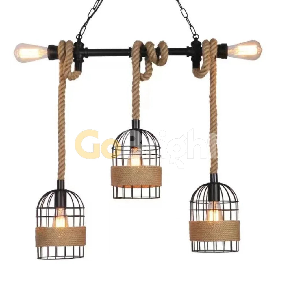 Pendul Rustic Eagle 5xE27 Reglabil 50cm