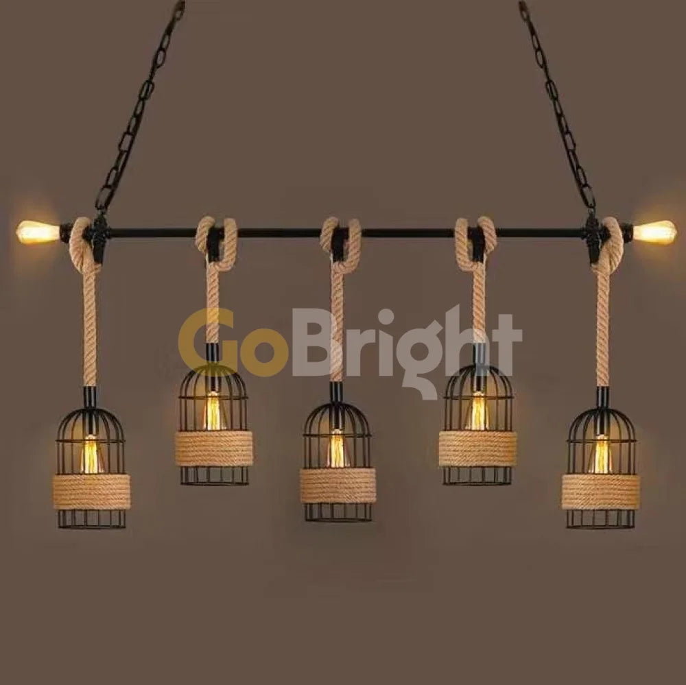 Pendul Rustic Eagle 7xE27 Reglabil 100cm