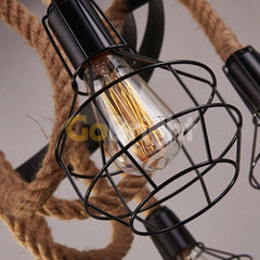 Pendul Rustic Premium 6xE27 Reglabil Diametru 60cm