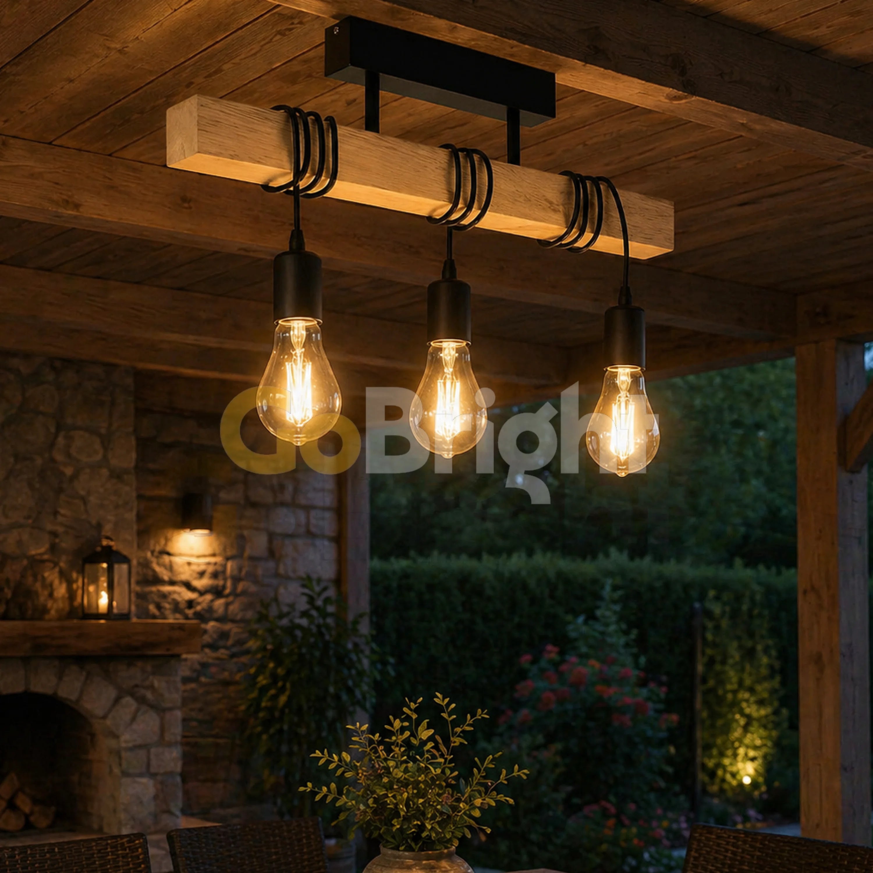 Pendul Rustic Reglabil Eagle 3xE27 50cm