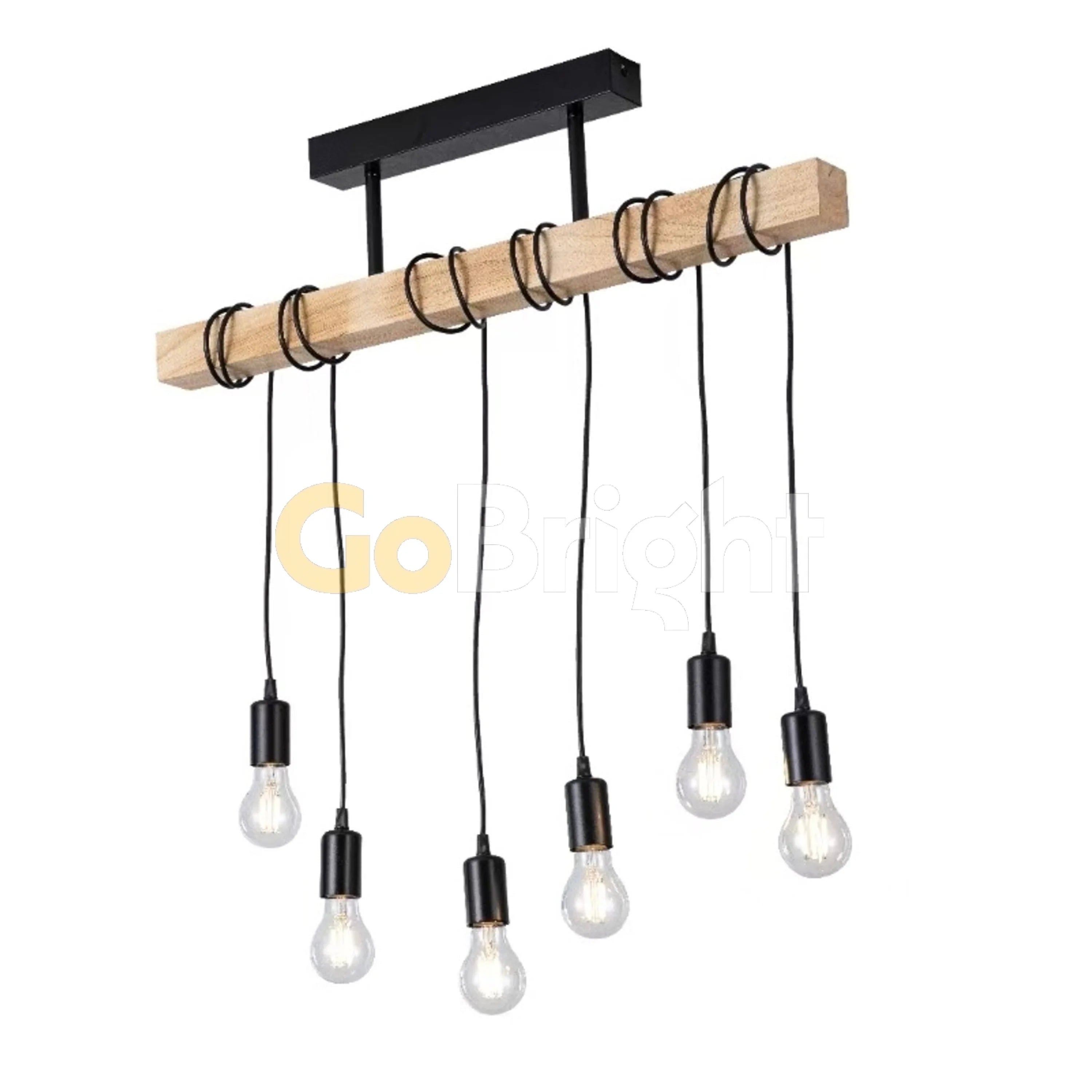 Pendul Rustic Reglabil Eagle 6xE27 80cm