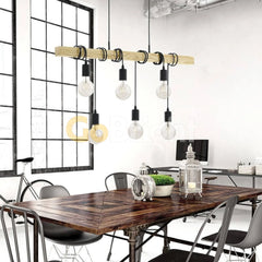 Pendul Rustic Reglabil Eagle 6xE27 80cm