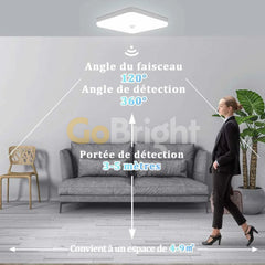 Plafoniera LED Diametru 23cm 36W cu Senzor de Miscare Office Slim Lumina Rece Alb