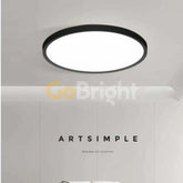 Plafoniera LED Diametru 40cm 40W Office Ultra Slim Lumina Rece Negru