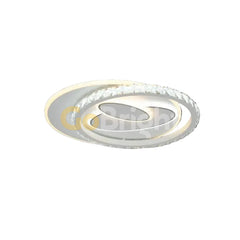 Plafoniera LED Diametru 50cm 200W Cristal cu Telecomanda Raisa 3 Tipuri de Lumini Alb