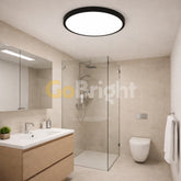 Plafoniera LED Ultra Slim 40cm 3 Tipuri de Lumini Negru