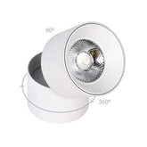 Spot LED Office Ajustabil Lumina Neutra 12W Diametru 10cm Alb