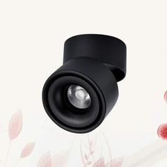 Spot LED Office Ajustabil Lumina Neutra 12W Diametru 10cm Negru