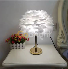 Veioza Fluffy 1xE27 35cm Auriu + Alb