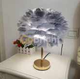 Veioza Fluffy 1xE27 35cm Auriu + Fumuriu