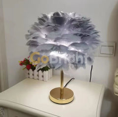 Veioza Fluffy 1xE27 35cm Auriu + Fumuriu