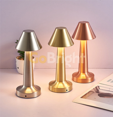 Veioza Touch LED Sinth 3 Tipuri de Lumini 24cm 10W Auriu