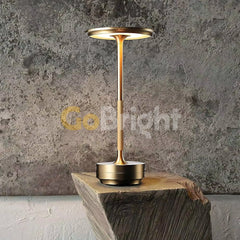 Veioza Touch LED Sinth 3 Tipuri de Lumini 28cm 10W Auriu