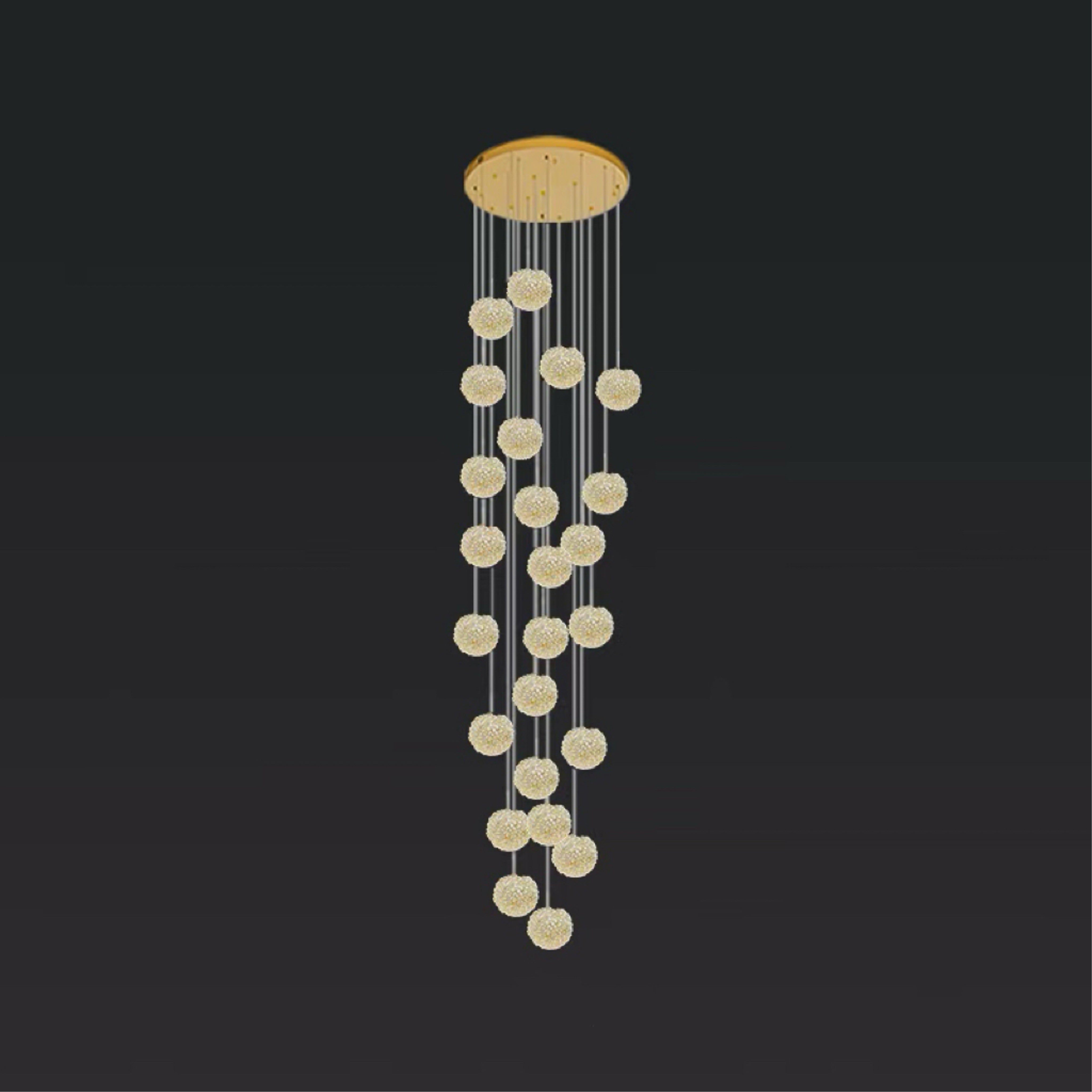 Candelabru Glow 20xG9 Diametru 50cm Auriu