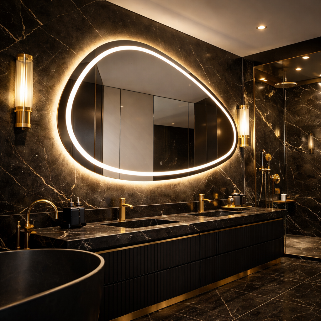 Oglinda LED Premium 160x85cm Touch 3 Culori Luminoase