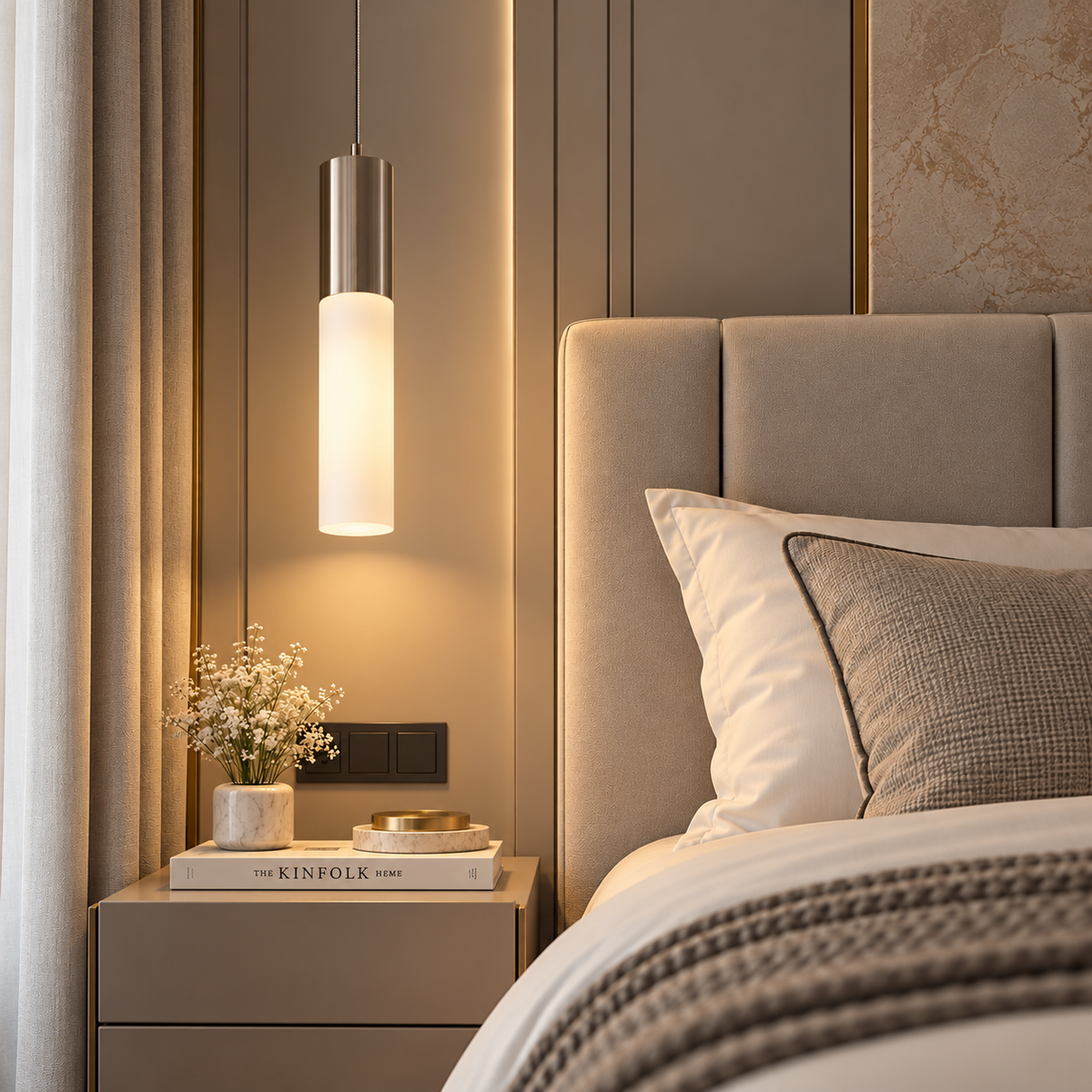 Pendul LED 3 Lumini Argintiu
